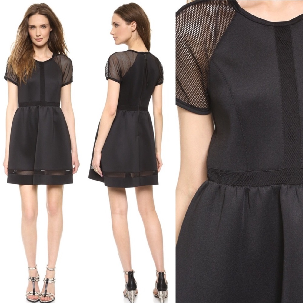 Fishnet Mesh Skater Dress